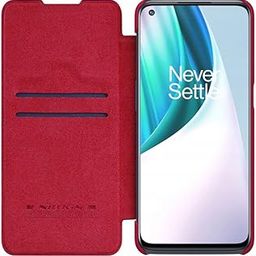 Nillkin Case for OnePlus 9 Pro One Plus 9 Pro (1+9) Pro (6.7" Inch) Qin Genuine Classic Leather Flip Folio + Card Slot Red Color-picture-32