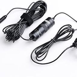 Boya M1 Tradico Lavalier Omni Directional Auxiliary Condenser Microphone Collar Clip Mic (Black)-2