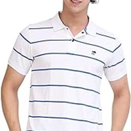 Men's Gc Polo T-Shirt H-Sleeve Striper Color White Blue Striper-image-33