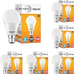 wipro Garnet 12W LED Bulb for Home & Office |Cool Day White (6500K) | B22 Base|220 degree Light coverage |4Kv Surge Protection |400V High Voltage Protection |Energy Efficient | Pack of 6-image-73