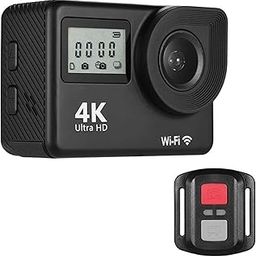 Drumstone (𝗦𝗽𝗲𝗰𝗶𝗮𝗹 𝟭𝟬 𝗬𝗲𝗮𝗿𝘀 𝗪𝗮𝗿𝗿𝗮𝗻𝘁𝘆 4K WiFi Action Camera: 16MP, 30m Waterproof, Touch Screen, 170° Wide Angle, Remote Control, Time Lapse, Slow Motion, Webcam Function-picture-0