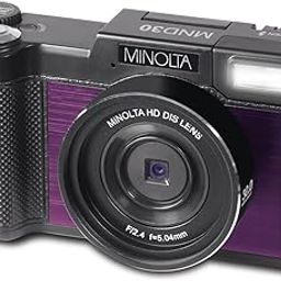 Minolta Mnd30 30 Mp / 2.7K Ultra Hd Digital Camera (Purple) - 32 Gb G-13