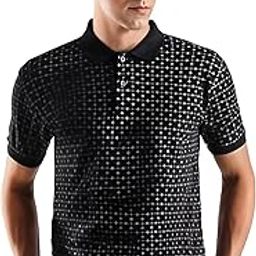 Polo T-Shirt for Men – 100% Cotton Soft Fabric | Regular Fit Polo Tshirt | All Over Printed Cotton Polo T Shirt for Men-image-105