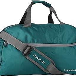 travalate Polyester 45 L Multi Pocket Ultra Light Travel Duffle Bag Organizer for Men and Women (Turquoise Blue, 20 X 18 X 11 Inch)-picture-41