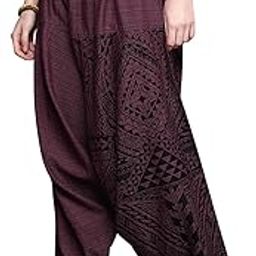 The Veshti Company Cotton Hippie Harem Pants for Women's Baggy Yoga Jogger Oversized Boho Aladdin Yoga Pajama Tribal Pant-image-65