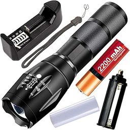 OSL Small Sun Waterproof 500 Meter Zoomable Laser LED Metal Body Rechargeable 5 Mode Flashlight Torch Outdoor Lamp Industrial Security Purpose Military Grade Search Light 18W (3 Year Warranty)-image-9