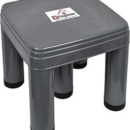 FPR Bringhom X-Large Bath Stool Patla 5 Strong Legs for Multiple Use in Bathroom, Home, Kitchen, Office, Kids, Aged Person (35x35x32.5cm, Square, Grey, 1Pc)-image-31