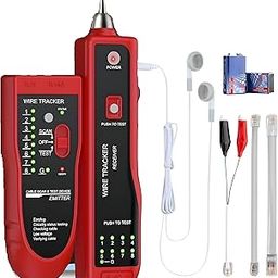 COOLCOLD Lan Tester | Wire Tracker, Tester, Cable Tracker, RJ11 RJ45 Line Finder Network Cable Tester for LAN Ethernet Cable Collation, Phone Telephone Line Tester with 2X 9V Batteries(Multicolor)-10