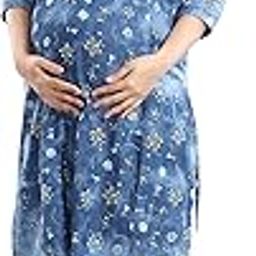 Women's Printed Denim Maternity | Feeding Kurti | Pre and Post Pregnancy-image-89