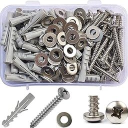 304 Grade Rust Proof Stainless Steel Screws Phillips Pan Head and Washers - Assorted Kit (Set of 60 = Total 180 pieces)-picture-13