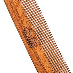 Ankita Neem Wooden Comb|Treated with Herbal Oils For Multi-Actions|Detangling, Frizz Control & Shine,Suited For All Types of Hair(NW-26)-image-79