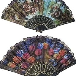 HIMMU'S FASHION HUB Foldable Hand Fan Manual, Japanese Fan, Chinese Fan for Hand Fans for Decoration for Dancing Cosplay Wedding Party Props (Multicolor) (2)-image-85
