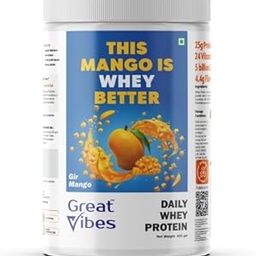 GreatVibes Daily Whey Protein Powder I Good For Weight Management I Probiotics Improves Gut Health I Help to Build Body Muscles (Delicious Mango Flavor)-image-67
