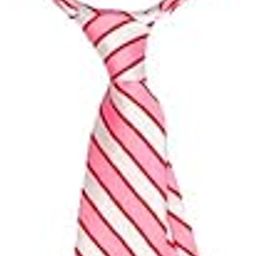 Stripes Design, Poly Cotton Smooth Fabric, Pink and White Roomy Stripes Neck Tie With Pocket Square-picture-26