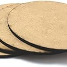 IEIDidactics™ Vibhuti Crafts DIY Coasters (Circle, Pack of 4) with case- MDF Plain Wooden Coasters for Painting Wooden Sheet Craft, Decoupage, Resin Art Work & Decoration-52