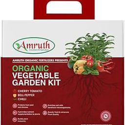 AMRUTH Organic Vegetable KIT | Plant Kit for Home Gardening| Pack Includes- Seeds, Pot, Poting Mix(Soil & Fertilizer Mix)| Plant Growth and Protection Spray, Cocopeat, Organic Manure | Grow KIT-image-105
