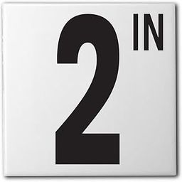 Ceramic Swimming Pool Waterline Depth Marker "2 IN" Smooth Finish, 5 inch Font-12