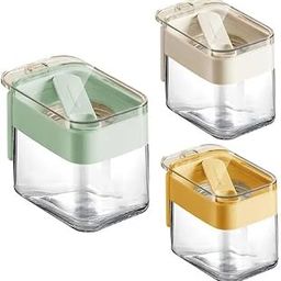 SHIPLORD® Glass Salt Jar with Lid & Spoon - Kitchen Seasoning Storage Container for Cooking & Baking Convenient Dispensing for Chefs & Home Cooks-image-70