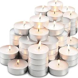 HOUSELY Candles for Home Decor Pack of 5 Unscented Pure Wax Tea Lights Candles 4 Hours Burn Time Smokeless Long-Lasting for Home, Weddings, Events, Emergencie, Decorations White Tealight Candles-image-38