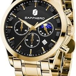 Chronograph Watches for Men, Analog Original Business Casual Stainless Steel Watch 50M Waterproof Luminous Watches with Date Dial, Mens Gift-image-58