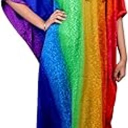 Women's Radiant Prism Short Kaftan – V Neck | Kimono Sleeves | Free Size Fits M to 5XL| Casual Wear-image-64