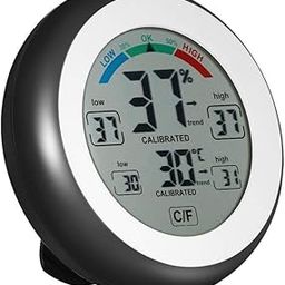REES52 Digital Temperature Hygrometer, 2-in-1 Thermometer Humidity Monitor Gauge, Indoor Humidity Meter with Large LCD Display, °C/°F Touch Screen, MAX/MIN Records for Home, Car, Office-23