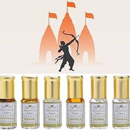 Ram Navami Special Long Lasting Attar Perfume Gift set with Floral Fragrance For Religious 3ml(Pack Of 6)-picture-50