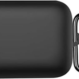 Printme for Realme Buds Air 7 Silicone Case Cover, Soft Anti-Scratch Anti- Slip, Earphone Case with Hook Keychain [Earbuds Not Included] (Black)-picture-27