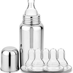 The First Bottle Choosing Stainless Steel for Newborns Milk Feeding Bottle with Stainless-Steel & BPA-Free Sipper Nipple-image-79