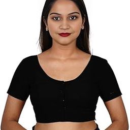 Women's Stitched Readymade 2by2 Cotton Blouse, Plain, Comfortable, Saree Wear Blouses-image-2
