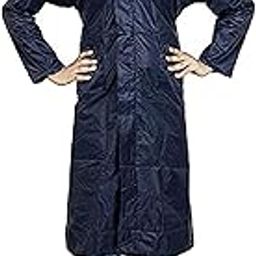 CRYSTAL ZONE Women's Nylon Hooded Waterproof Long Lightweight Waterproof Raincoat|Overcoat Full Length (black) (M)-image-62