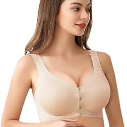 Women's Lightly Padded Maternity Nursing Bra Wire Free Cotton Front Button Closure Breastfeeding Pregnancy-image-21