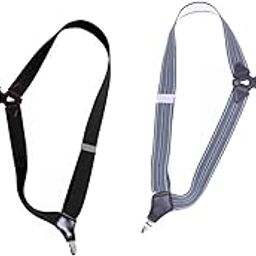 ™ 2Pcs Men Women Suspenders Y Shaped Adjustable Elastic Strap Gray Black | Suspenders Braces | Mens Accessories-image-84