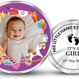 BIS Hallmarked "Precious Keepsakes for Baby Girl" Personalized 999 Pure Silver Round Shape Coin (10g, 20g, 50g, 100g) - Newborn Baby Gift - First Baby Birthday Gift - With Certificate-image-72