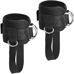 Fitcozi Ankle Straps Ankle Bands Adjustable Straps Padded Straps Adjustable Fitness Leg Kickback D-Ring for Cable Machine with Extra Foot Support Straps 1 Pair-21