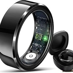 HitTopss Smart Ring, Fitness Sleep Health Tracker Rings for Men Women, No APP Subscription, Sleep Tracking, Heart Rate, Blood Oxygen, IP68 Waterproof (Black, 10#)-picture-20