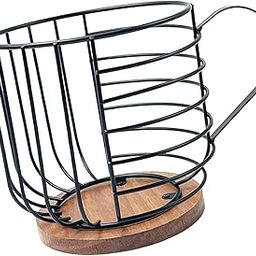 Coffee Holder Organizer Cup Wire Coffee Basket for Kitchen Black no Letters-image-41