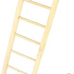 KSK Bird Ladder Toy Ladders Perches Toys Cage Accessories for Small and Medium Parrots Parakeets Cockatiels Lovebirds Sun Conures Caique Finches. (Five Step, Natural Wood Colour)-picture-8