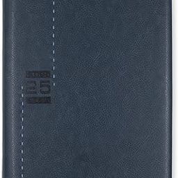 Mahavir Premium Diary 2025 | A4 Size | One-Day-to-a-Page New Year Diary | 424 pages | Natural Shade Paper | PU (Faux Leather) Cover Material | (Blue)-10