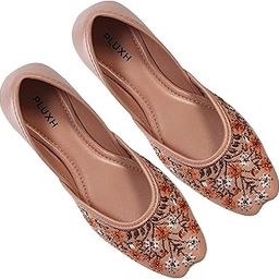 Women's and Girl's Latest Stone Work with Designer Emboidery Ethnic Shoes Punjabi Jutis-image-66
