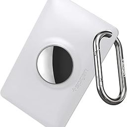 Spigen Air Fit Designed for Apple AirTag Wallet Card Case Cover AirTag Holder for AirTag Keychain Ring (2021) - White-image-98