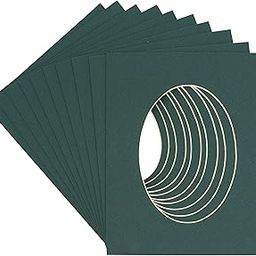 CountryArtHouse Forest Green Acid Free 6x9 Oval Picture Frame Mat with White Core Bevel Cut for 4x6 Pictures - Fits 6x9 Frame - Pack of 25 Matboards-image-90