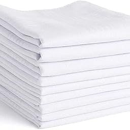 Women Exclusive 100% White Cotton Fabric Handkerchief Collection Plain Full Size 44 cm x 43 cm-image-2
