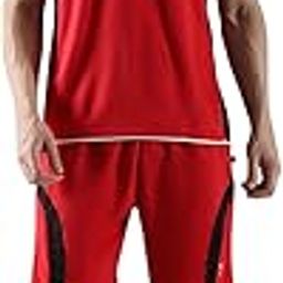 Round Neck Sweat Absorbing Micro Polyester Sleeveless Gym Sports T-Shirt and Shorts Slim Fit Quick Dry Co-Ord Set for Men-image-47
