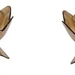 Collectible India (Set of 2) Brass Diya Handmade Oil Lamp for Puja (4.5 x 7 Cm,Golden)-image-76
