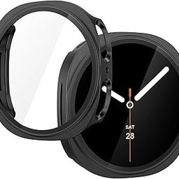 LN MART Galaxy Watch Screen Protector, Hard PC Case with Tempered Glass for Samsung Watch, High Sensitivity, Reliable Face Cover for Samsung Galaxy Watch Pack Of 2 (Black, Galaxy Watch 8, 44mm)-image-6