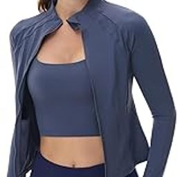 Women's Lightweight Workout Jacket Yoga Slim Fit Full Zip Athletic Jackets with Pockets-image-43