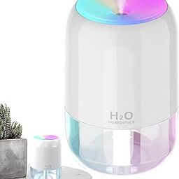Shreedhar Impex USB Personal Humidifier, 300ml Capacity, RGB Night Light, Ultrasonic Cool Mist, Auto Shut-off, for Bedroom (WHITE)-image-87