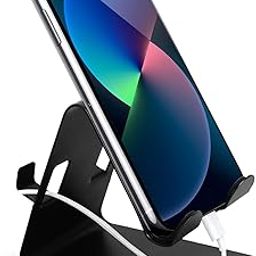 INEFABLE Metal Mobile Phone Stand, Tabletop Stand, Dual Sided Mobile Holder Universal Non-Slip Phone Holder for Desktop Compatible for All Smartphones-Black-Pack of 1-image-16