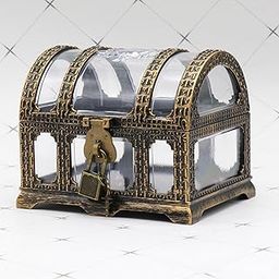 Retro Style Pirate Treasure Chest with Lock and Key for Classroom Rewards C Collectibles | Decorative Collectibles | Trinket Boxes-image-9